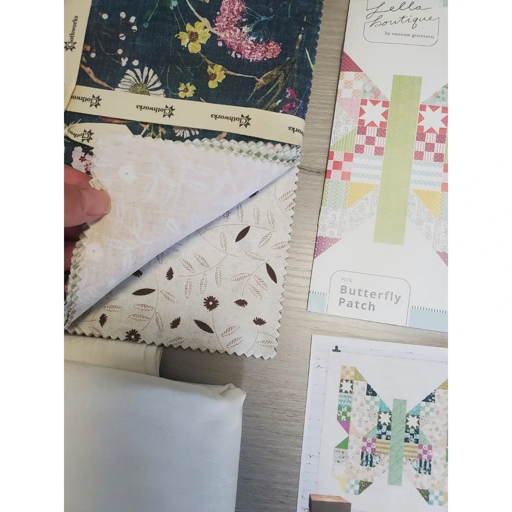 Butterfly Patch Quilt Kit Lella Boutique w/ layer cake Verdure Esther Fallon Lau